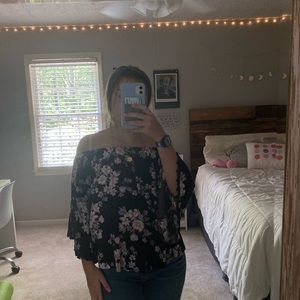 Off the Shoulder Flowery Top